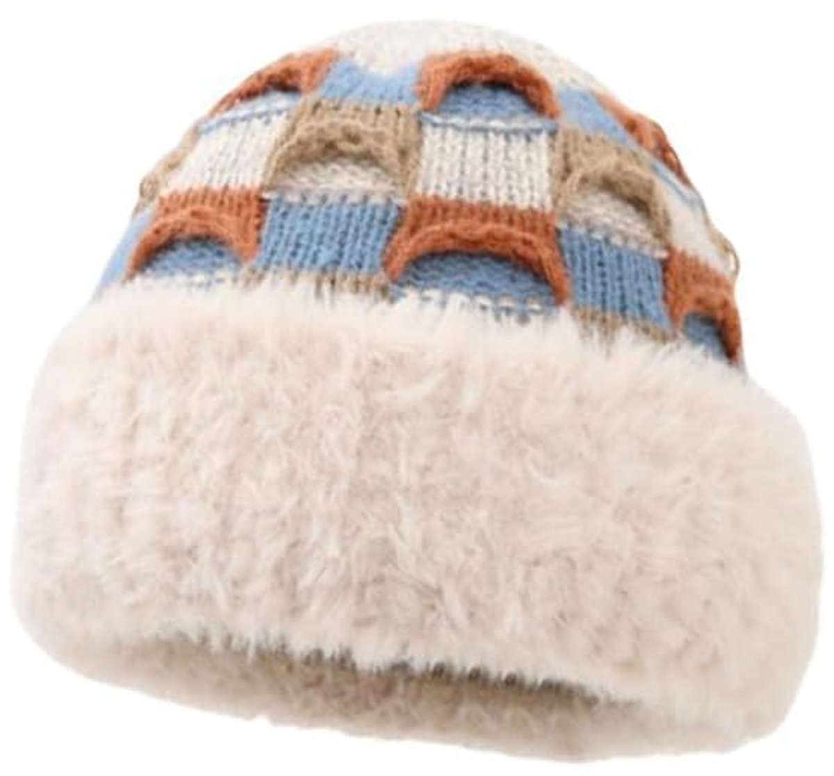 Winter Warm Knitted Hat - With Fleece Lining - Unisex - Suitable for Cold Weather(Beige) V1188-ZXY-11224