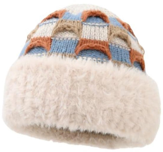 Winter Warm Knitted Hat - With Fleece Lining - Unisex - Suitable for Cold Weather(Beige) V1188-ZXY-11224
