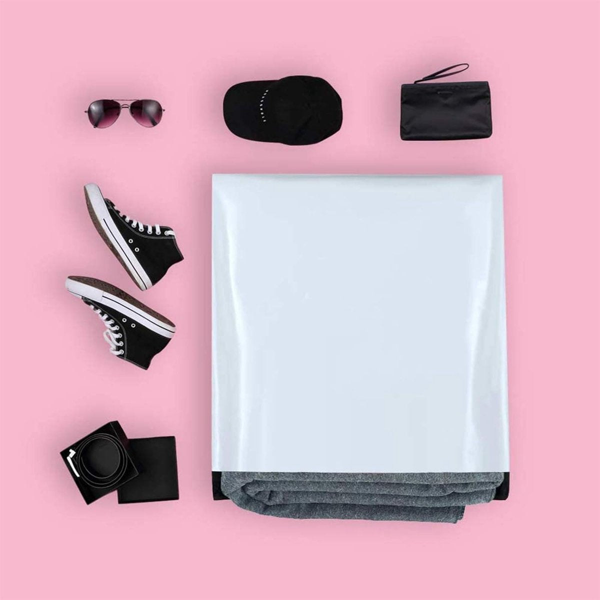 100-pack - Lightweight - High Strength - Logistics Packaging Bags - Self-Adhesive - Waterproof (32*45cm) V1188-ZXY-11227