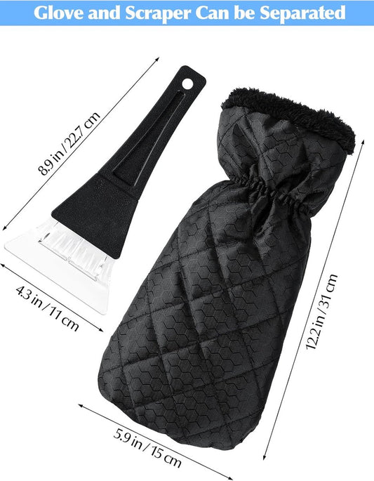 Snow Removal Tools - Snow Shovel - Windshield Ice Scraper - Antifreeze Gloves for Easily Removing Frost and V1188-ZXY-11228