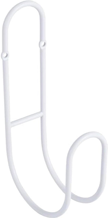 Garden Hose Hanging System - Wall Mount for Neat Storage - Stainless Steel Frame - White V1188-ZXY-11239