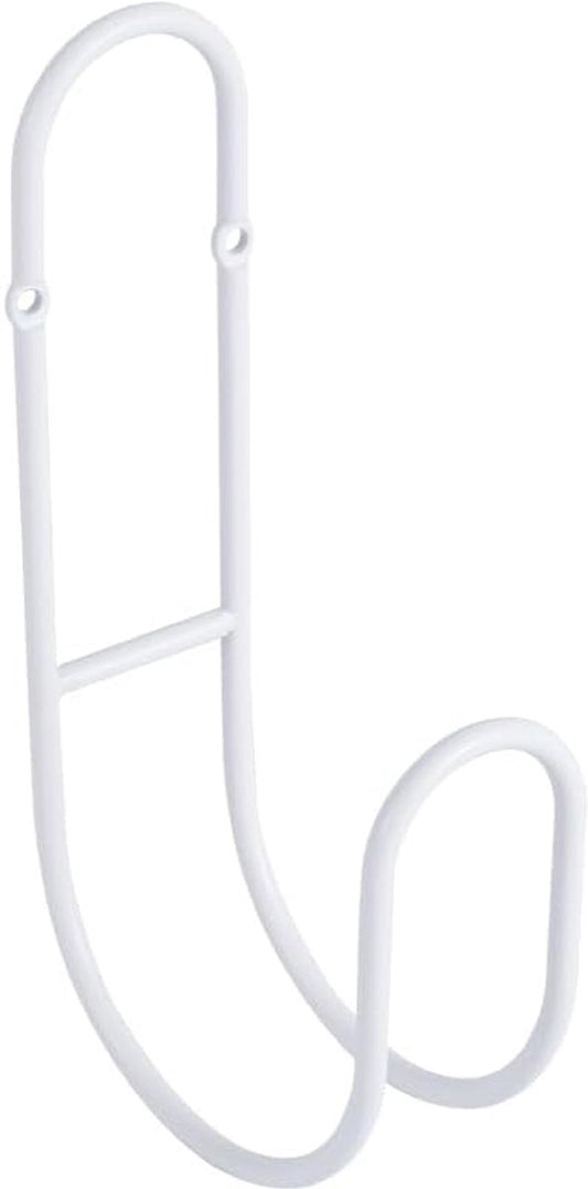 Garden Hose Hanging System - Wall Mount for Neat Storage - Stainless Steel Frame - White V1188-ZXY-11239