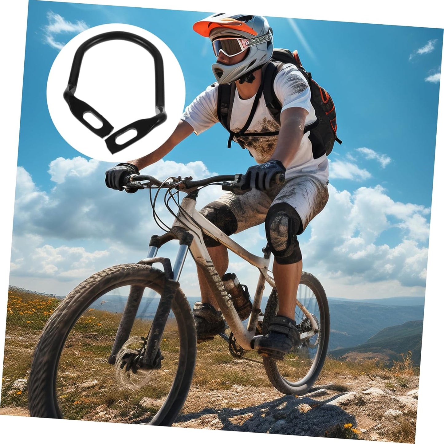 1 set of durable rear derailleur protectors for folding mountain bikes, easy to install-Style C V1188-ZXY-117-0009
