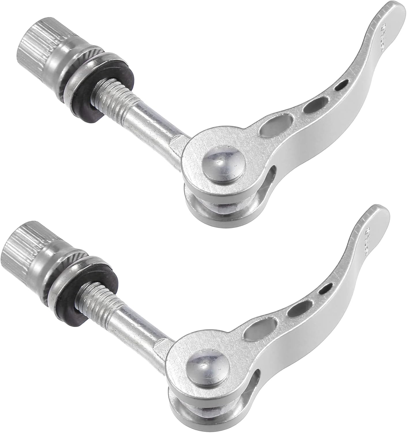 2pcs M6*65mm Aluminium Alloy Bicycle Seat Post Quick Release Pin Seatpost Skewer Bolt Silver Tone V1188-ZXY-117-0013