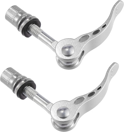 2pcs M6*65mm Aluminium Alloy Bicycle Seat Post Quick Release Pin Seatpost Skewer Bolt Silver Tone V1188-ZXY-117-0013