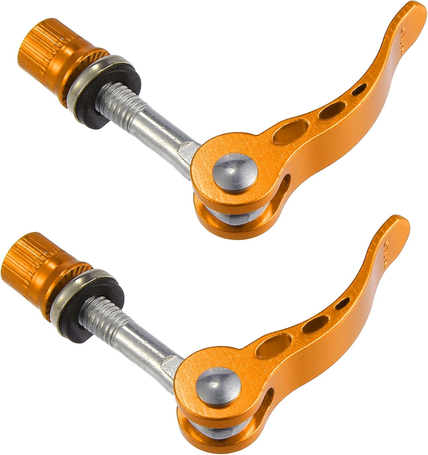 2pcs M6*65mm Aluminium Alloy Bicycle Seat Post Quick Release Pin Seatpost Skewer Bolt Yellow V1188-ZXY-117-0015