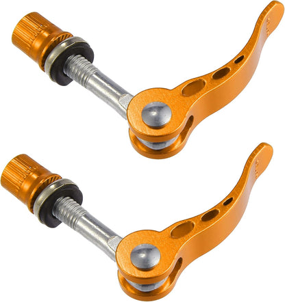 2pcs M6*65mm Aluminium Alloy Bicycle Seat Post Quick Release Pin Seatpost Skewer Bolt Yellow V1188-ZXY-117-0015