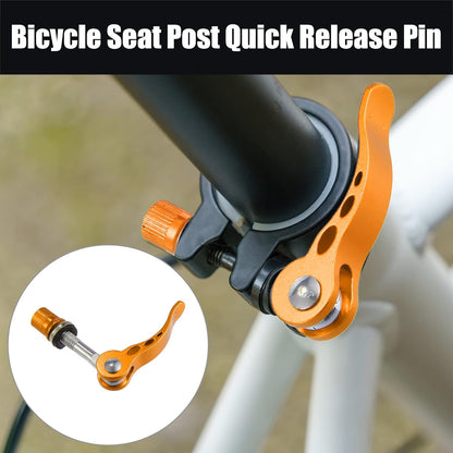 2pcs M6*65mm Aluminium Alloy Bicycle Seat Post Quick Release Pin Seatpost Skewer Bolt Yellow V1188-ZXY-117-0015