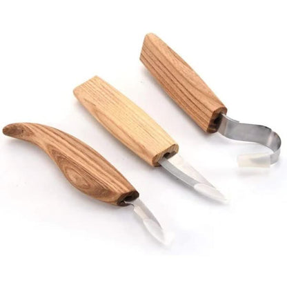 Wood Carving Tool Set - 3-in-1 Wood Carving Set - Includes Hook Chisel, Wood Carving Chisel, and Chopping V1188-ZXY-117-0022