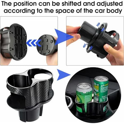 Two-in-one - Multifunctional - Car Cup Holder - Car Cup Holder - Extension Adapter - Rotatable and Adjustable V1188-ZXY-117-0024
