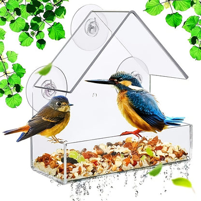 Transparent - House-shaped - Birdhouse - With weatherproof function V1188-ZXY-117-0030