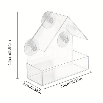 Transparent - House-shaped - Birdhouse - With weatherproof function V1188-ZXY-117-0030