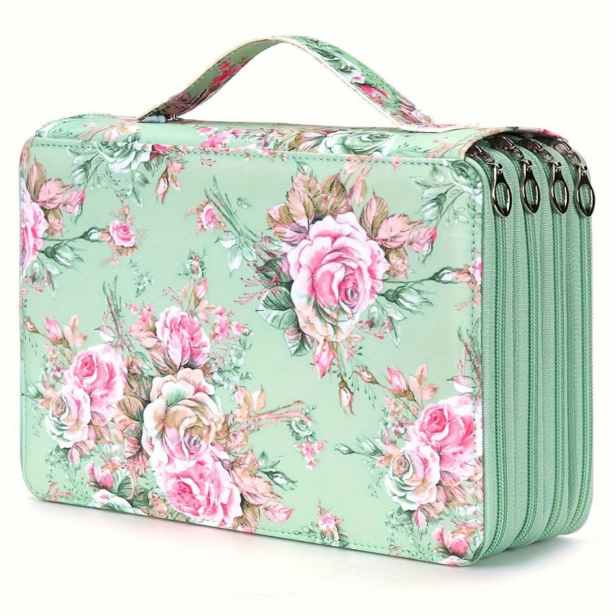 Pencil Case - Large Capacity | Colored Pencils | Pencils | Zippered - Three-Layer Pencil Case - Pencil V1188-ZXY-117-0037