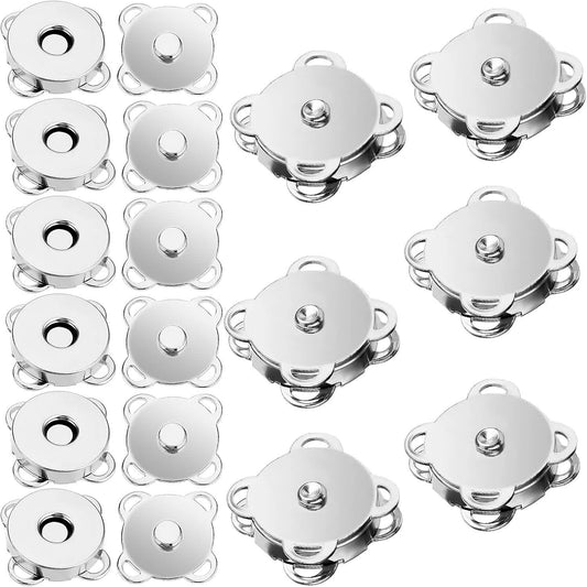 Magnetic Snap Fasteners - Pack of 12 - Plum Blossom Shaped Concealed Snap Fasteners - 14mm Hook & Loop V1188-ZXY-117-0039