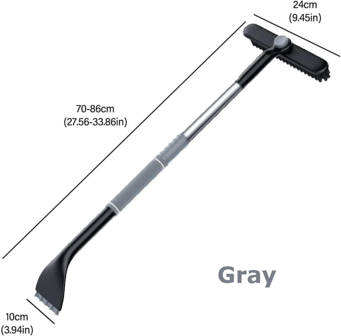 3-in-1 Snow Brush and Ice Scraper for Car Windows - Extendable Snow Remover - 360 degrees Rotating Snow Brush V1188-ZXY-117-0041