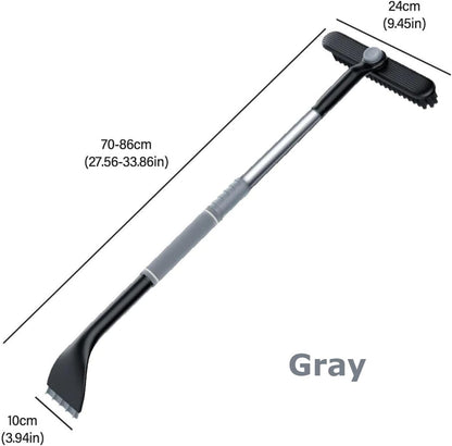 3-in-1 Snow Brush and Ice Scraper for Car Windows - Extendable Snow Remover - 360 degrees Rotating Snow Brush V1188-ZXY-117-0041