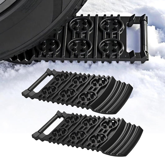 Off-Road Traction Plates | Pack of 2 - Portable emergency tool for extra grip on snow, ice, mud, and sand, V1188-ZXY-117-0043