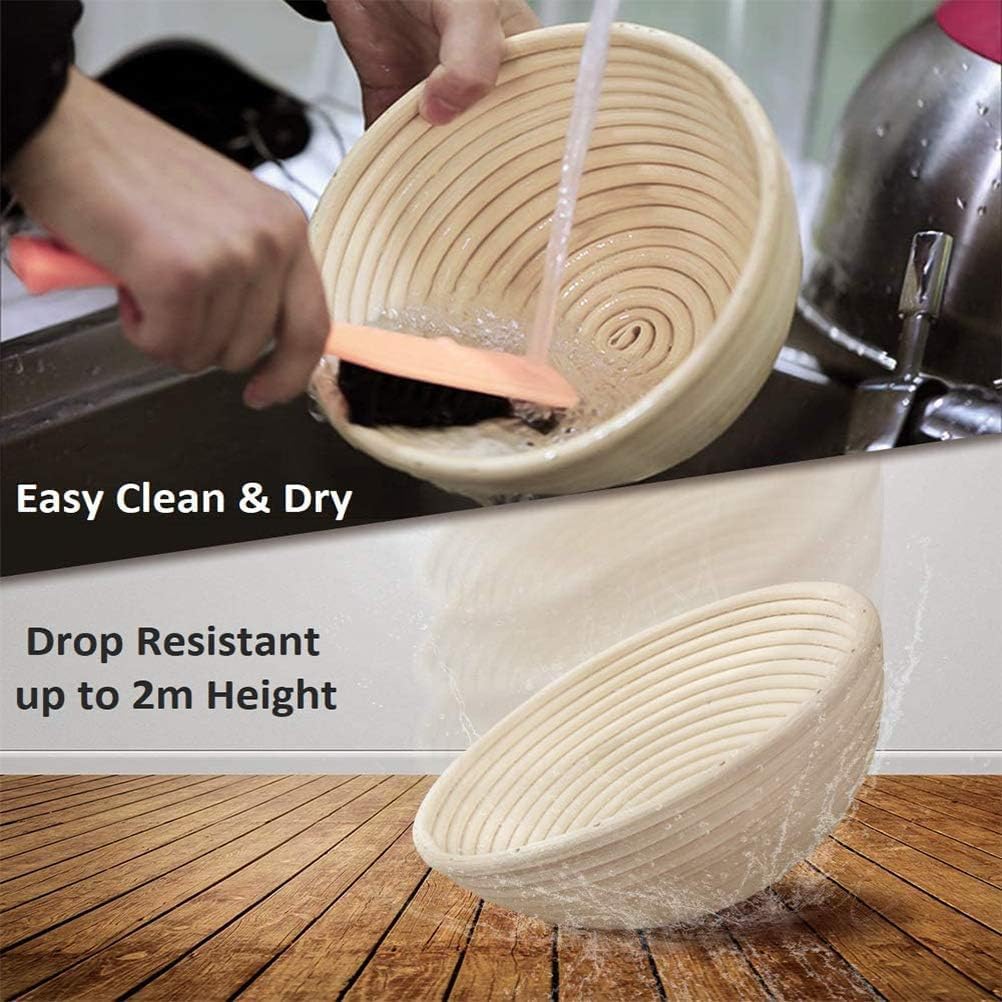Proofing Basket 23 cm - Bread Baking - Banneton - Proofing Basket Bread - Proofing Basket Round - Rattan V1188-ZXY-117-0050