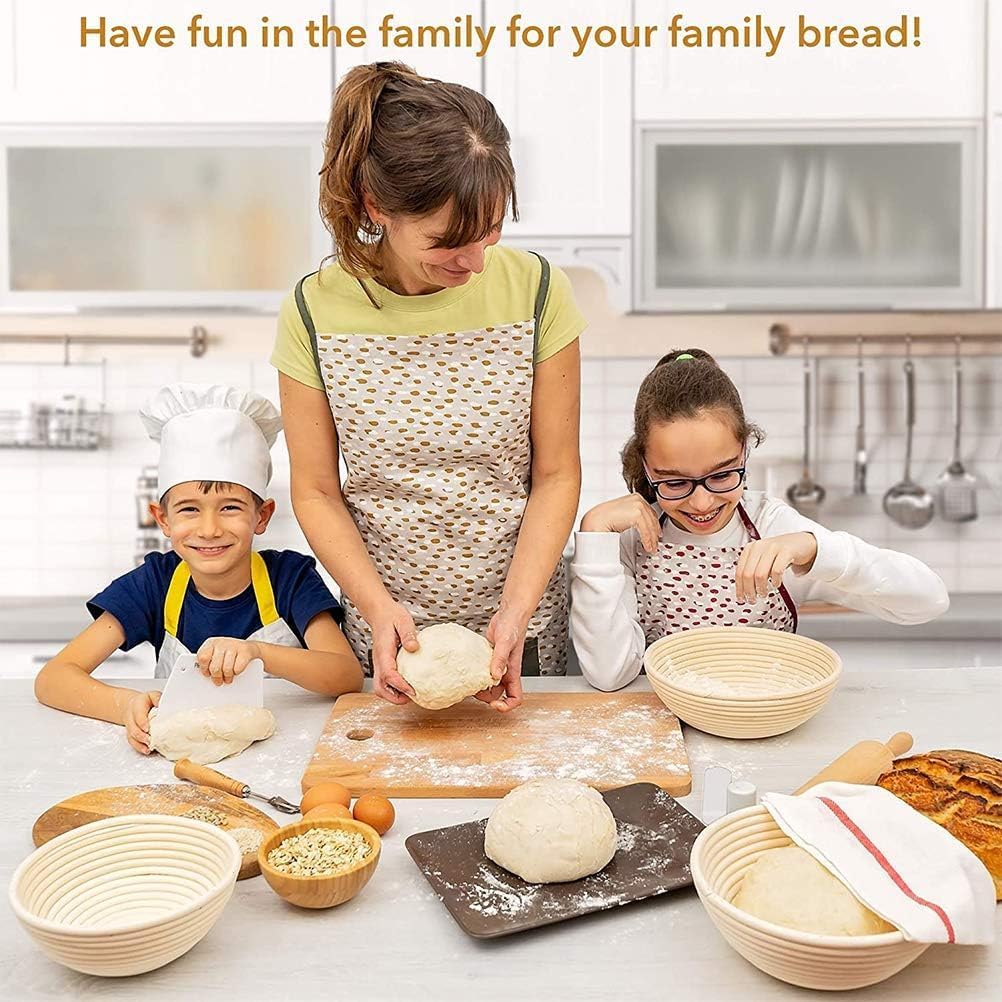 Proofing Basket 23 cm - Bread Baking - Banneton - Proofing Basket Bread - Proofing Basket Round - Rattan V1188-ZXY-117-0050