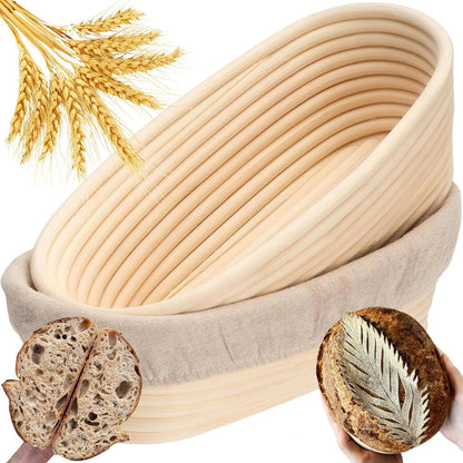 Proofing Basket - Bread Baking - Banneton | 21*15*8cm - Bread Proofing Basket - Oval Proofing Basket - Rattan V1188-ZXY-117-0052