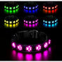 LED Luminous Dog Collar, Rechargeable and Waterproof Dog Collar, Adjustable Collar with 7 Light Modes V1188-ZXY-117-0061