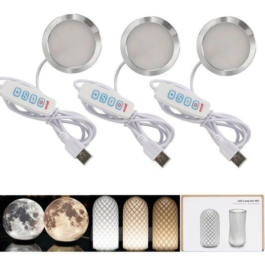 LED 001 Three Colors for Bambu Lab Makerworld 3D Printing Bulb Kit Spare Parts 5V USB Powered Warm Light 3000K V1188-ZXY-117-0069