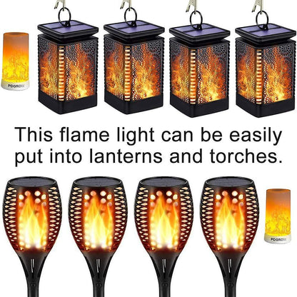2 sets of Acsery LED flame lamps with remote control. USB rechargeable flame effect V1188-ZXY-117-0072