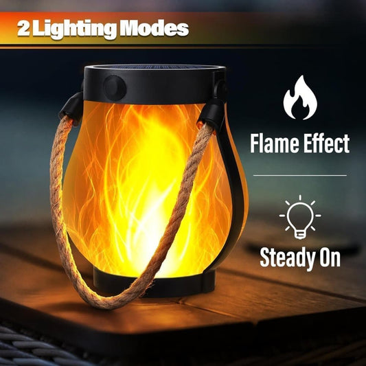 1/2/4 Pack Solar Garden Lights with Flame Effect - Waterproof Hanging Lanterns with USB Charging, Halloween V1188-ZXY-117-0076