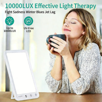 Light Therapy Lamp 12000 Lux UV-Free LED Adjustable Brightness Color Temperature Timer Touch Control Memory V1188-ZXY-117-0079