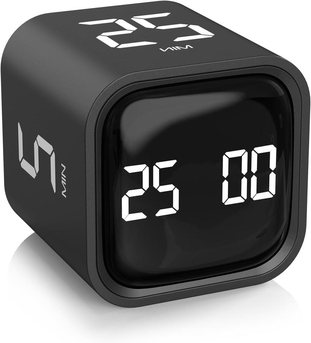 Pomodoro Timer 25/5/10 Min Desk Timer Vibration Volume Adjustable Productivity Clock V1188-ZXY-117-0080