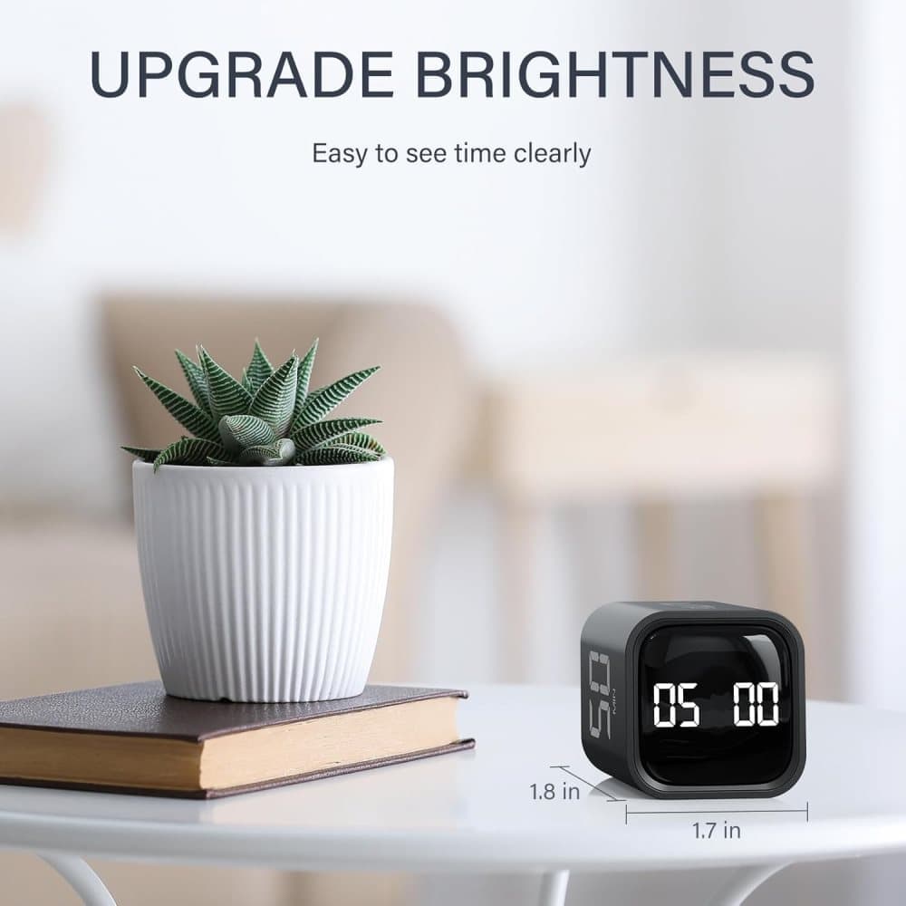 Pomodoro Timer 25/5/10 Min Desk Timer Vibration Volume Adjustable Productivity Clock V1188-ZXY-117-0080
