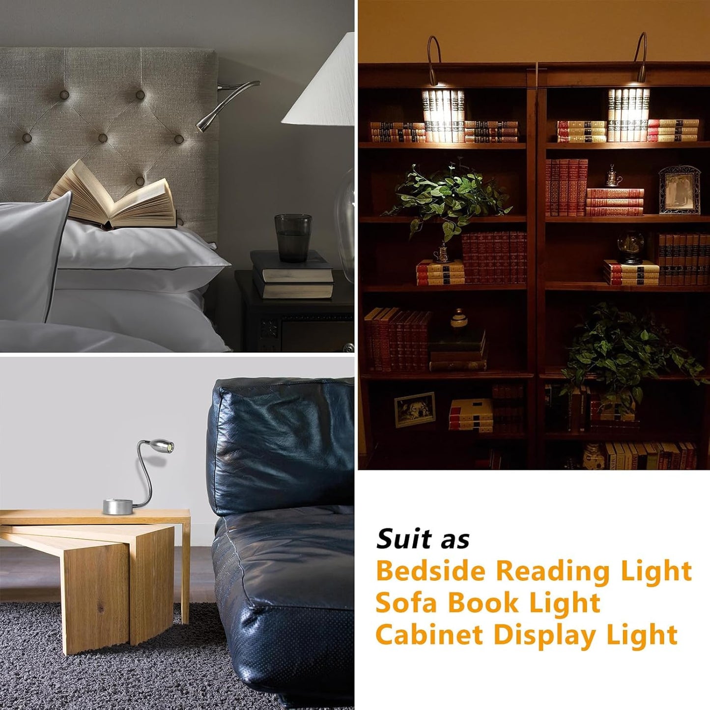 Dimmable Bedside Lamp, Minimalist LED Bedside Reading Lamp, Headboard Wall Mounted with USB Charger (Matte V1188-ZXY-117-0085