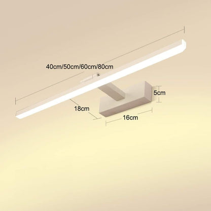Wall light LED for mirror, wall light 40 cm for bathroom, wardrobe and toilet(Silver) V1188-ZXY-117-0086