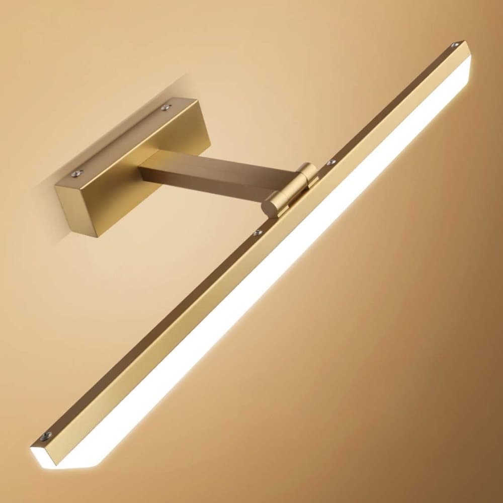 Wall light LED for mirror, adjustable wall light 40-50 cm for bathroom, wardrobe and toilet(gold) V1188-ZXY-117-0087
