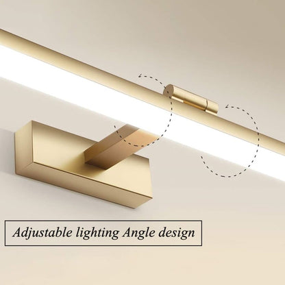 Wall light LED for mirror, adjustable wall light 40-50 cm for bathroom, wardrobe and toilet(gold) V1188-ZXY-117-0087
