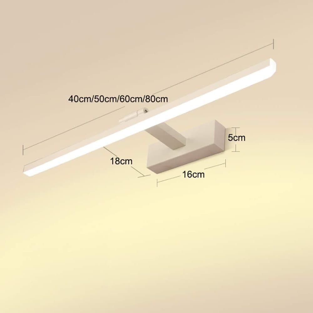 Wall light LED for mirror, adjustable wall light 40-50 cm for bathroom, wardrobe and toilet(gold) V1188-ZXY-117-0087