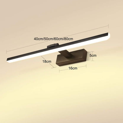 Wall light LED for mirror, wall light 40 cm for bathroom, wardrobe and toilet(Black) V1188-ZXY-117-0088