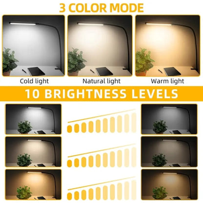 1 pc. Desk Lamps for Home Office, Clamp Lamp Dimmable Gooseneck Lamp Touch Control, Adjustable Desk Lamp for V1188-ZXY-117-0089