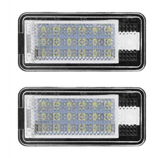 2pcs Car LED Number HOP-LPL0114 License Plate Lamp Bulb Kit for Audi A3 S3 A4 S4 B6 B7 A6 C6 S6 V1188-ZXY-117-0091