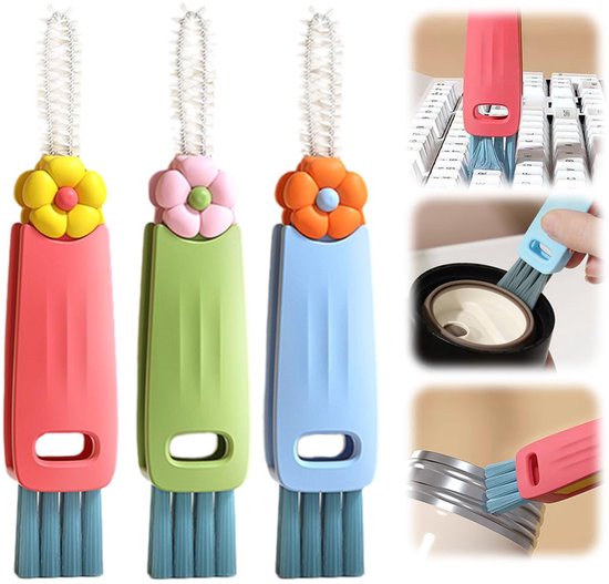 3-in-1 Crevice Brush - Multifunctional - Lid Brush - Suitable for small spaces, various cups and bottles V1188-ZXY-131-004