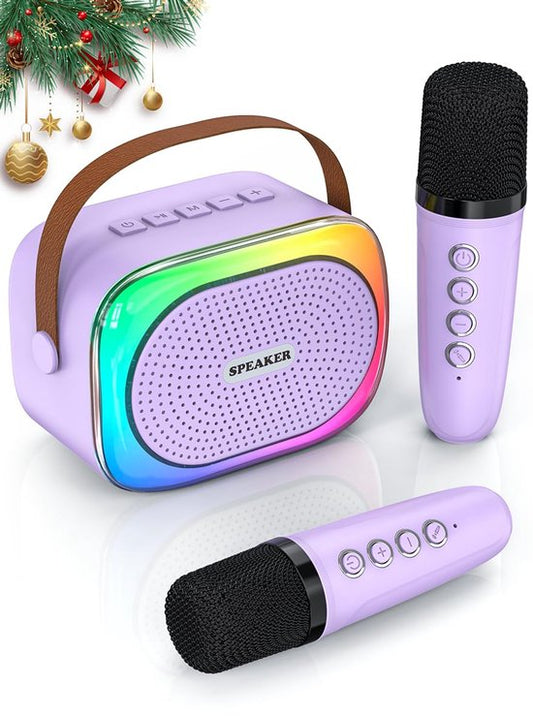 Karaoke set for kids - Portable Bluetooth speaker for car - Equipped with 2 karaoke microphones - Voice V1188-ZXY-131-017