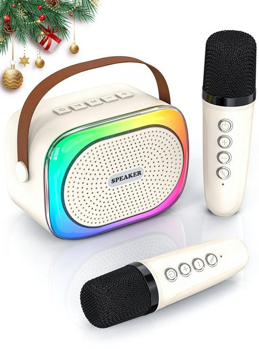 Karaoke set for kids - Portable Bluetooth speaker for car - Equipped with 2 karaoke microphones - Voice V1188-ZXY-131-018