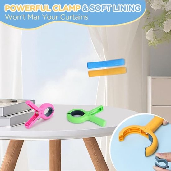 Large Clothes Pegs - 8-Pack Towel Clips - Suitable for Sunbeds, Swimming Pools and Cruise Ships V1188-ZXY-131-031