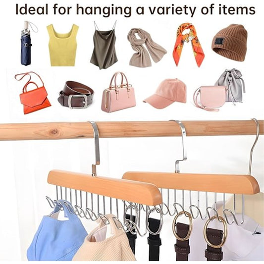 Non-slip hangers for coats, underwear, sweaters and vests - including 8 hooks (pack of 2) V1188-ZXY-131-041