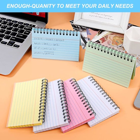 Color Notebooks - American Notepads - Index Card Notebooks - Vocabulary Books - Small Books - 6-Pack V1188-ZXY-131-045