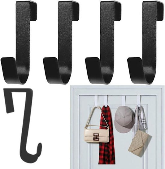 S-shaped door hooks - Stainless steel coat racks - 4-pack - Hooks - Clothes hangers - Hanging type - Door V1188-ZXY-131-049