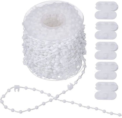 20m Blind Chain - Vertical Blind Mounts and 5 Chain Connectors - Vertical Blind Bottom Chain - Suitable for V1188-ZXY-131-051