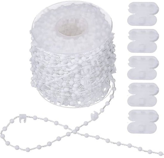 20m Blind Chain - Vertical Blind Mounts and 5 Chain Connectors - Vertical Blind Bottom Chain - Suitable for V1188-ZXY-131-051