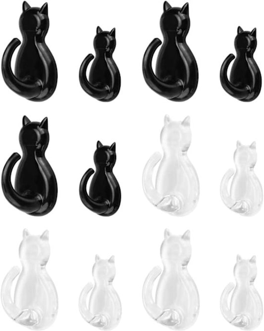 Traceless Self-Adhesive Hooks - Self-Adhesive Wardrobe Hooks - Wall Stickers - 12 Pieces - Bedroom - Behind V1188-ZXY-131-055