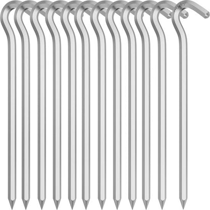 Tent peg - 8 cm / 7 inch - Metal aluminum awning peg - Camping peg Tent anchor - Silver V1188-ZXY-131-062